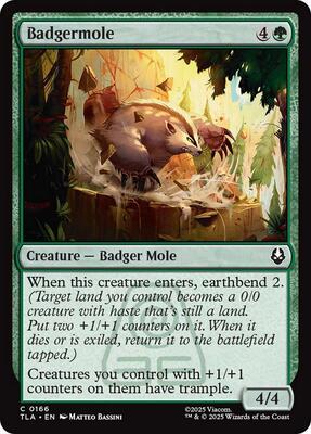 Badgermole card from Avatar: The Last Airbender