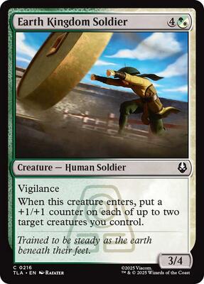 Earth Kingdom Soldier card from Avatar: The Last Airbender