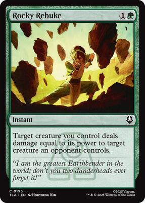 Rocky Rebuke card from Avatar: The Last Airbender