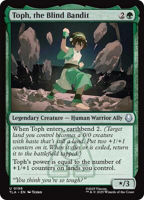 Toph, the Blind Bandit card from Avatar: The Last Airbender