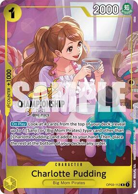 Charlotte Pudding (112) (CS 25-26 Celebration Pack) card from One Piece Promotion Cards