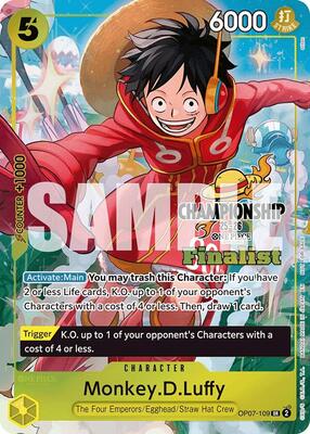 Monkey.D.Luffy (CS 25-26 Finalist Card Set 1) card from One Piece Promotion Cards
