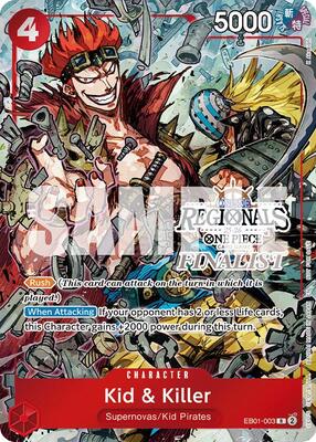 Kid & Killer (Online Regional Finalist Card Set 2025 Vol.2) card from One Piece Promotion Cards