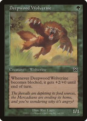 Deepwood Wolverine card from Mercadian Masques