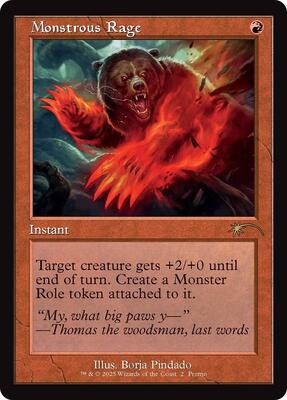 Monstrous Rage (Retro Frame) card from WPN & Gateway Promos
