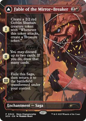 Fable of the Mirror-Breaker card from Game Day & Store Championship Promos