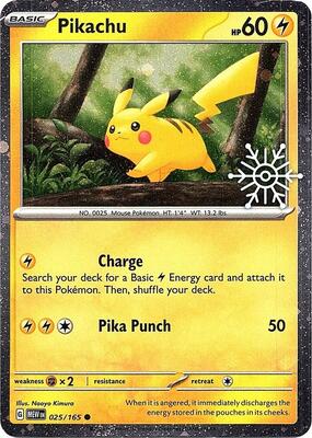 Pikachu - 025/165 (Holiday Calendar) card from Miscellaneous Cards & Products