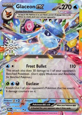 Glaceon ex - 026/131 (Holiday Calendar) card from Miscellaneous Cards & Products