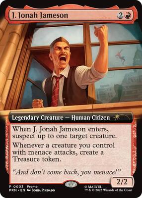 J. Jonah Jameson (Extended Art) card from Unique and Miscellaneous Promos