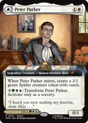 Peter Parker (Extended Art) card from Unique and Miscellaneous Promos