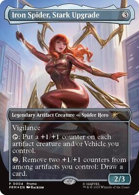 Iron Spider, Stark Upgrade (Borderless) card from Media Promos
