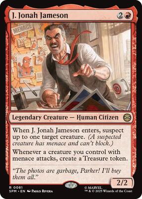 J. Jonah Jameson card from Marvel's Spider-Man