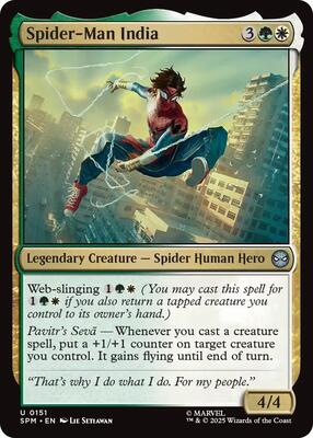 Spider-Man India card from Marvel's Spider-Man