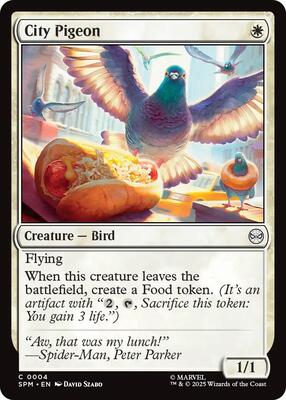 City Pigeon card from Marvel's Spider-Man