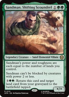 Sandman, Shifting Scoundrel card from Marvel's Spider-Man