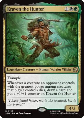 Kraven the Hunter card from Marvel's Spider-Man