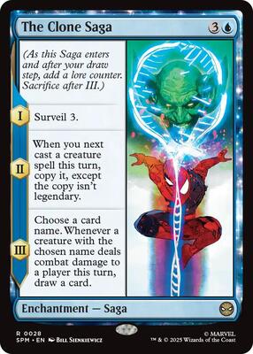 The Clone Saga card from Marvel's Spider-Man