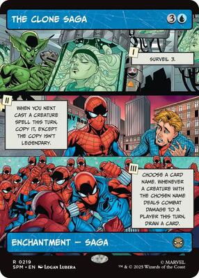 The Clone Saga (Borderless) card from Marvel's Spider-Man