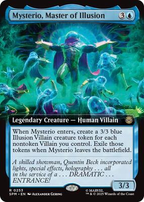 Mysterio, Master of Illusion (Extended Art) card from Marvel's Spider-Man