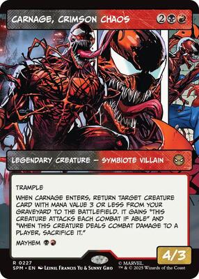 Carnage, Crimson Chaos (Borderless) card from Marvel's Spider-Man