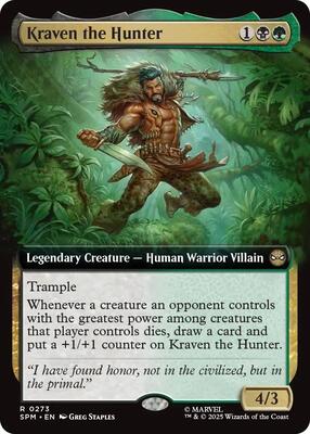 Kraven the Hunter (Extended Art) card from Marvel's Spider-Man