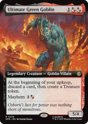 Ultimate Green Goblin (Extended Art) card from Marvel's Spider-Man