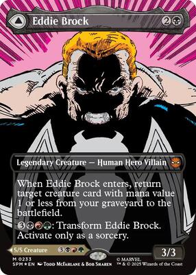 Eddie Brock (0233) (Borderless) card from Marvel's Spider-Man