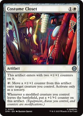 Costume Closet card from Marvel's Spider-Man