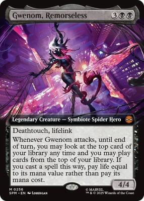 Gwenom, Remorseless (Extended Art) card from Marvel's Spider-Man