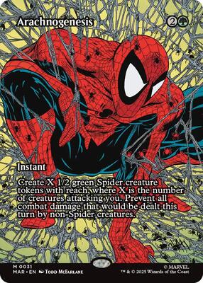 Arachnogenesis (Borderless) card from Marvel Universe Eternal-Legal