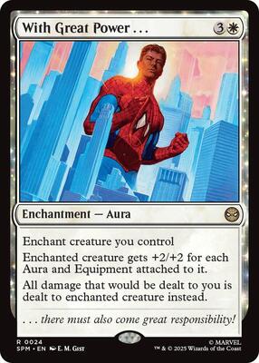 With Great Power . . . card from Marvel's Spider-Man