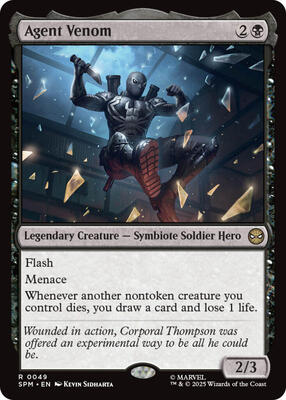 Agent Venom card from Marvel's Spider-Man