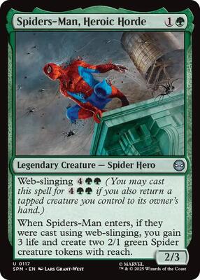 Spiders-Man, Heroic Horde card from Marvel's Spider-Man