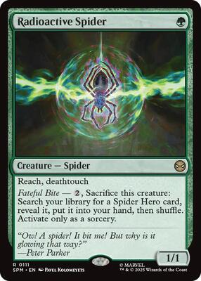 Radioactive Spider card from Marvel's Spider-Man