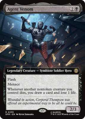 Agent Venom (Extended Art) card from Marvel's Spider-Man