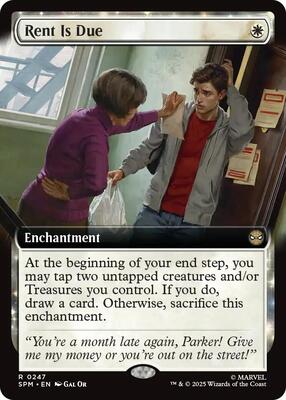 Rent Is Due (Extended Art) card from Marvel's Spider-Man