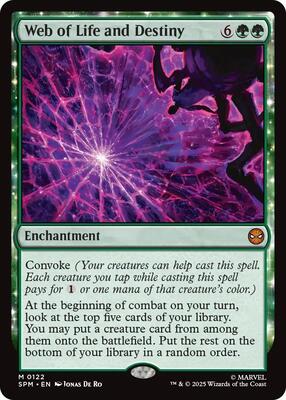 Web of Life and Destiny card from Marvel's Spider-Man