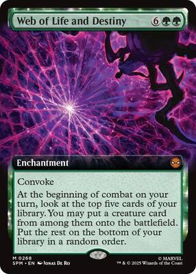 Web of Life and Destiny (Extended Art) card from Marvel's Spider-Man