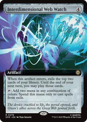 Interdimensional Web Watch (Extended Art) card from Marvel's Spider-Man