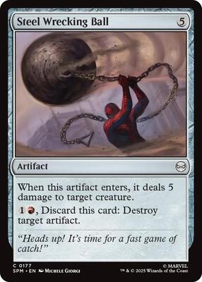 Steel Wrecking Ball card from Marvel's Spider-Man