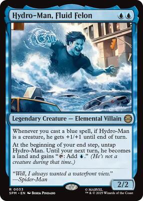 Hydro-Man, Fluid Felon card from Marvel's Spider-Man