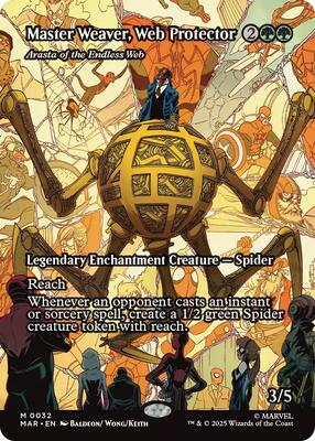 Master Weaver, Web Protector - Arasta of the Endless Web (Borderless) card from Marvel Universe Eternal-Legal