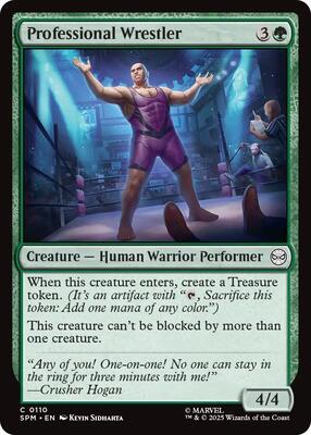 Professional Wrestler card from Marvel's Spider-Man