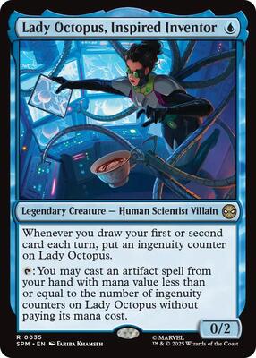 Lady Octopus, Inspired Inventor card from Marvel's Spider-Man