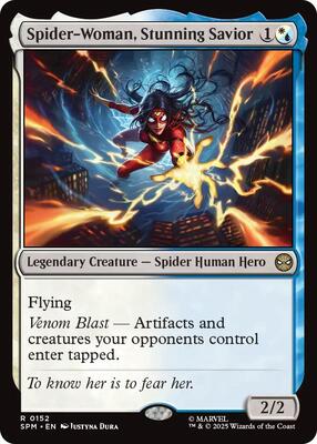 Spider-Woman, Stunning Savior card from Marvel's Spider-Man