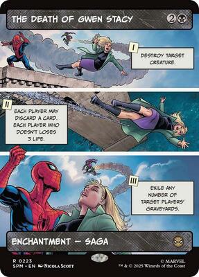 The Death of Gwen Stacy (Borderless) card from Marvel's Spider-Man