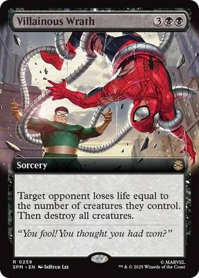Villainous Wrath (Extended Art) card from Marvel's Spider-Man