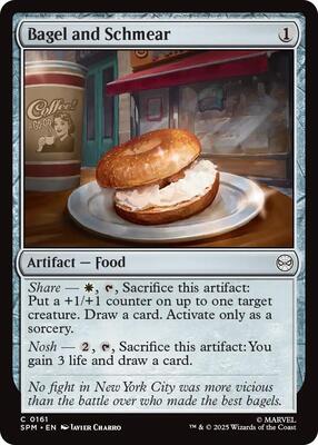 Bagel and Schmear card from Marvel's Spider-Man