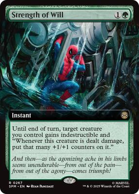 Strength of Will (Extended Art) card from Marvel's Spider-Man