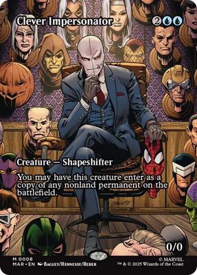 Clever Impersonator (Borderless) card from Marvel Universe Eternal-Legal